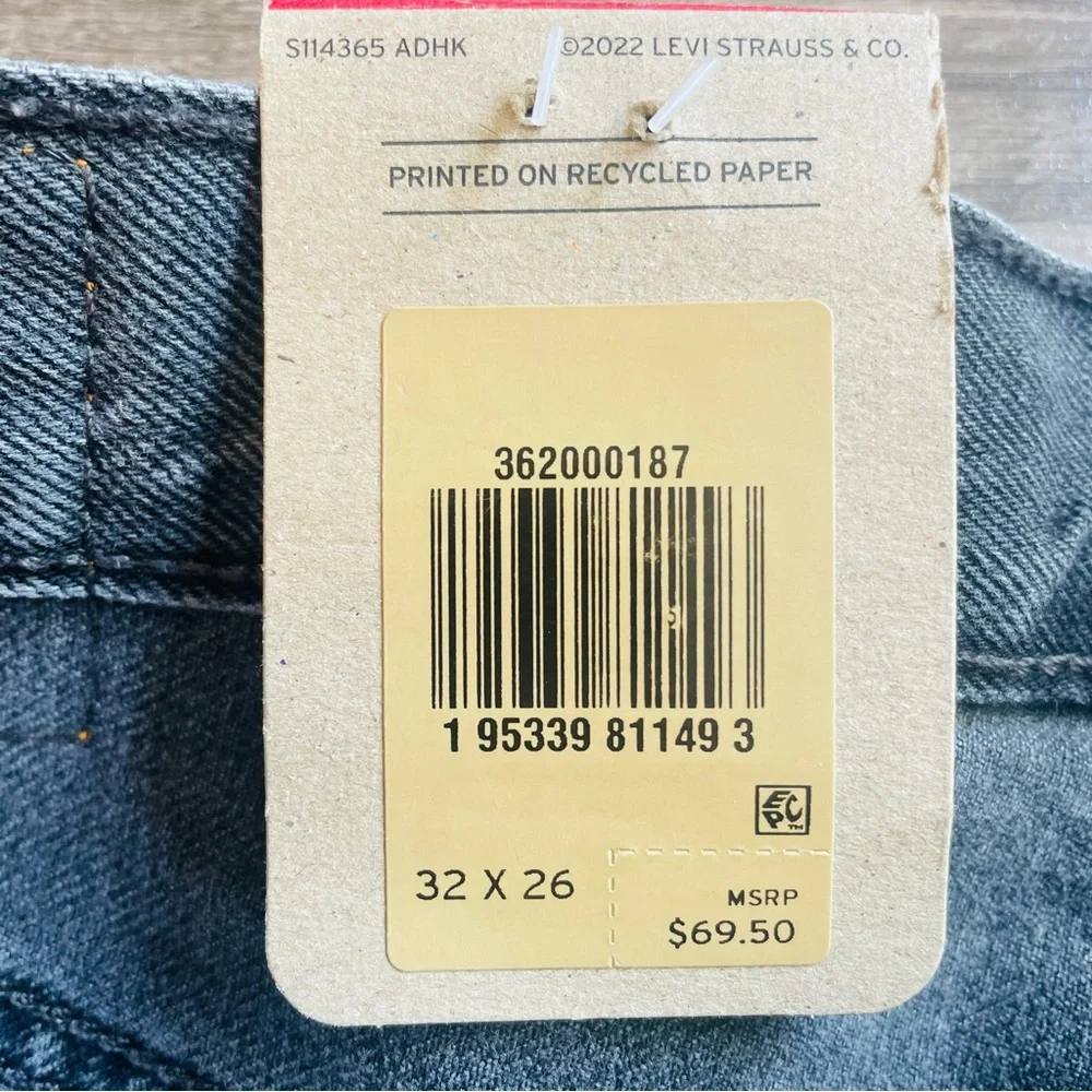 Levi’s 501 Original Cropped Black Jeans 32x26 NWT NEW! Unisex